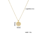 Collar de titanio dorado con colgante de sol, gemas claras y cadena ajustable de 40cm - Sol Abrible (A1438) / Dorado