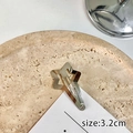 Silberne Y2K Stern-Haarklammer für Mädchen 3,2cm Größe mit hohlem Metalldesign - 3.2cm Stern / 3.2cm / Silber