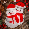 Sacchetto regalo di Natale a forma di pupazzo di neve con chiusura lampo e sciarpa - Pupazzo di Neve