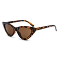 Gafas de sol retro cat-eye con montura de leopardo carey y lentes de color marrón - Marco de Leopardo Lente Té