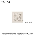 Baroque floral relief silicone mold with square frame for fondant and DIY clay crafts - No.6 (Square Carved) / Gray