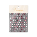 Japanese style heart and star nail art stickers set with red and white patterns - Star Pink Style (to2736)