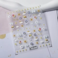 Adesivi per unghie 3D a rilievo con motivi arcobaleno, sole e margherite pastello - TS-2515 Arcobaleno Soleggiato-Rilievo 3D