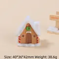 Christmas gingerbread house resin accessory for DIY shoe charms and hair clips - 3D Christmas Train-Snow House