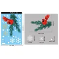 Size guide for Christmas window decals with red bird and snowflake patterns 20x30cm - BQ567-Northern Cardinal Branch