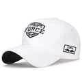 Cappellino da baseball in cotone bianco con ricamo New York 1985 e visiera interna nera - Regolabile / Bianco