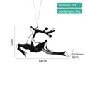 Decorazione natalizia a renna argentata in PVC a specchio, misura 14cm x 8cm - Finitura A Specchio Argento / Renna Nera Modello B (Singola)