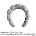 Grey twisted sponge cloud headband for face washing with soft coral fleece texture - 13# Towel Cloth Dark Grey Headband