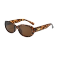 Retro-Sonnenbrille mit Schildpattmuster, ovalem Katzenaugen-Rahmen und Goldakzenten - Schildpatt Rahmen Tee Gläser