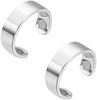 Adjustable silver magnetic therapy rings with dual magnets for health and snoring relief - Silver