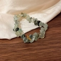 Bohemian multilayer seed bead bracelet featuring light green natural gravel stones - 9# Bracelet-Green