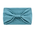 Teal blue knotted wide headband for women made of soft fabric for sports yoga - Teal