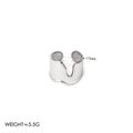 French retro silver open wavy ring with 17mm inner diameter and 5.5g weight - Open Ring / Steel