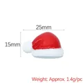 Mini Christmas hat resin DIY accessory, red and white design, size 25mm x 15mm - Christmas Hat