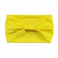 Elastic yellow cotton yoga headband with a twist-knot design for a stylish women's look - Light Yellow