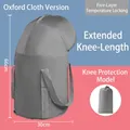 Portable gray oxford cloth foot bath bucket with knee protection and storage bag - Gray