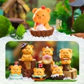 Cute panda food-themed figurine collection with hidden edition tart panda toy design - Creamy Bears (Set)
