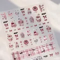 Frosted nail art sticker TS-3957 Christmas Sweetheart with snowman and bow patterns - Christmas Sweetheart