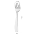 Polished silver 304 stainless steel dessert fork measuring 11.8cm long and 2.5cm wide - Plain Four-Prong Fork