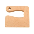 Raschietto e strumento da taglio in legno di faggio naturale con manico per bambini - Stile A