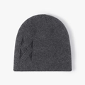 Dark grey cable knit beanie with warm fleece lining and classic ribbed cuff detail - One Size / Dark Gray