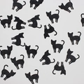 Sparkly black glitter cat confetti silhouettes for Halloween party table decorations - Black Glitter Cat