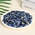 Polished natural blue sodalite tumbled stones in a white bowl for home decor - Blue Jasper (9-12mm) 100g