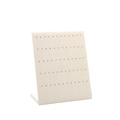 Beige microfiber earring display stand with 5-tier vertical hole panel for jewelry - 60-Hole Earring Board / Beige