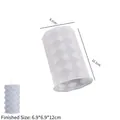 Geometric diamond textured silicone mold for DIY candles and resin casting projects - Rhombus Cylinder