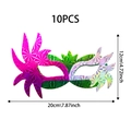 Lot de 10 lunettes de fête flamme holographique en rose-violet, vert et argent, 20x12cm - Style de Jeu de Bandeau Halloween 2 / Lot de 10