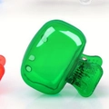 Portable green transparent hair clip accessory with durable metal spring for women - Green