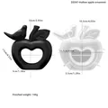 Especificaciones de tamaño para moldes de silicona de manzana y pájaro de peso 144g - Molde de Ornamento de Pájaro de Manzana Hueca