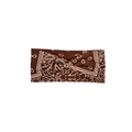 Bohemian brown paisley print twisted wide headband for sports and yoga fitness - 22#