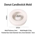 Stampo in silicone per portacandele a forma di ciambella bianco con dimensioni - Stampo Portacandele Ciambella