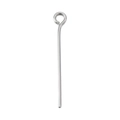 Silver stainless steel flat head pins with loop for DIY jewelry making and bead crafts - 25*0.7mm Silver Style (KLJ7946-Z)