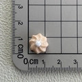 Detailed view of a 1.3cm miniature resin flower accessory with a rabbit head for DIY crafts - Cream Melts