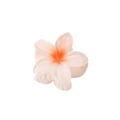 Exquisite plumeria hair claw clip with orange gradient resin finish for women - Light Orange-4cm