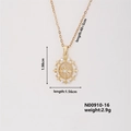Tableau des tailles pour collier étoile avec chaîne 40+5cm et poids de 2,9 grammes - Boussole Étoilée