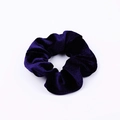 Chouchou en velours violet foncé à texture côtelée pour coiffures et accessoires - Violet foncé