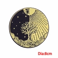 8cm Tarot-inspired sun and moon embroidered patch for DIY jackets and clothing - Nature Symbols (PE9261CT)