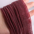 2mm wine red natural stone round beads for DIY jewelry making and bracelet crafting - Garnet