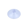 Ventosa de vacío de silicona azul claro transparente con poste de fijación para vidrio - Ventosa Perforada / 2.5cm