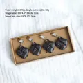 Lot de quatre poids de nappe vintage en forme de cœur avec clips en acier robustes - Style Cœur (6529)