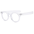 Classic round transparent blue light blocking glasses with a retro stylish plastic frame - Transparent Frame