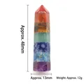 Polished seven chakra crystal tower hexagonal stone pendant 48mm 12g healing stone - 12X50mm Hexagonal Column
