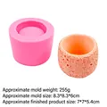 Pink silicone mold for round porous texture resin candle jars and succulent pots - 5# B1101 / Pink