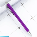 Sparkling purple glitter ballpoint pen with silver metal accents for office and gifts - Purple (Silver Parts)