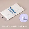 DIY 2mm white glass seed beads for jewelry making with 0.8mm hole in bulk packaging - White 2mm