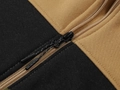 Men's oversized hooded jacket featuring black and khaki contrast with a durable resin zipper - Black + Khaki