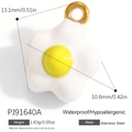 Poached egg enamel charm in stainless steel for DIY jewelry making and necklaces - Poached Egg Style (PJ91640A) / Poached Egg/White Yellow